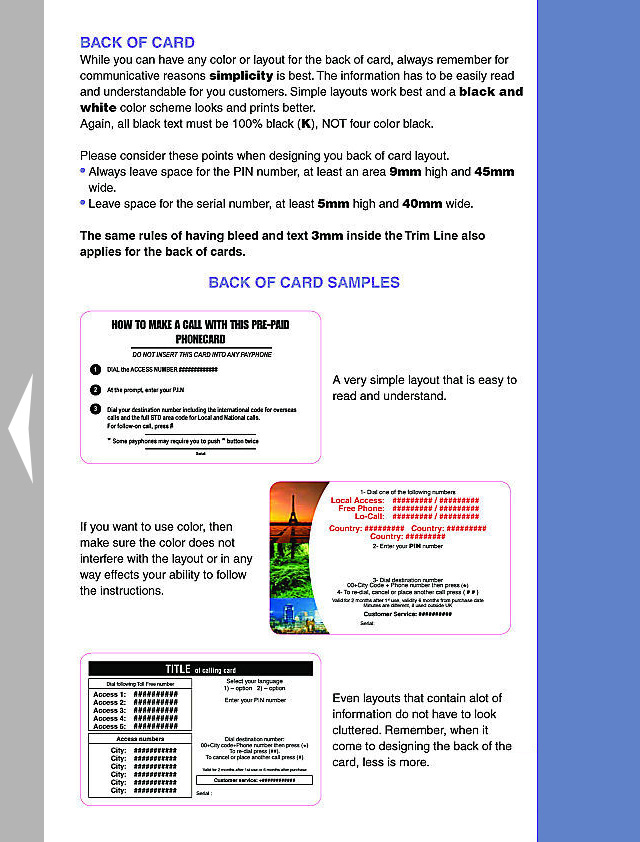 Artwork submission specifications, page 2